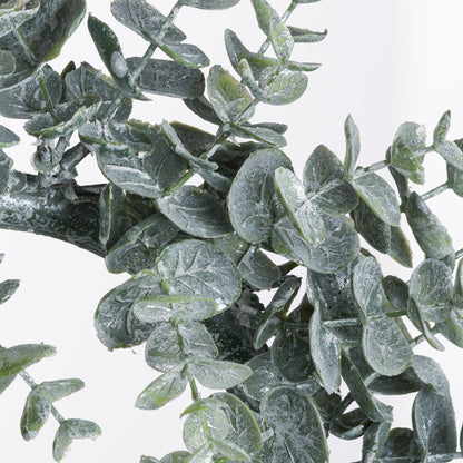 Frosted Eucalyptus Candle Wreath - Large