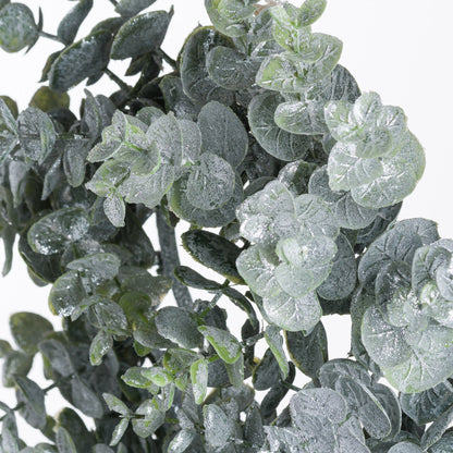 Frosted Eucalyptus Candle Wreath - Medium