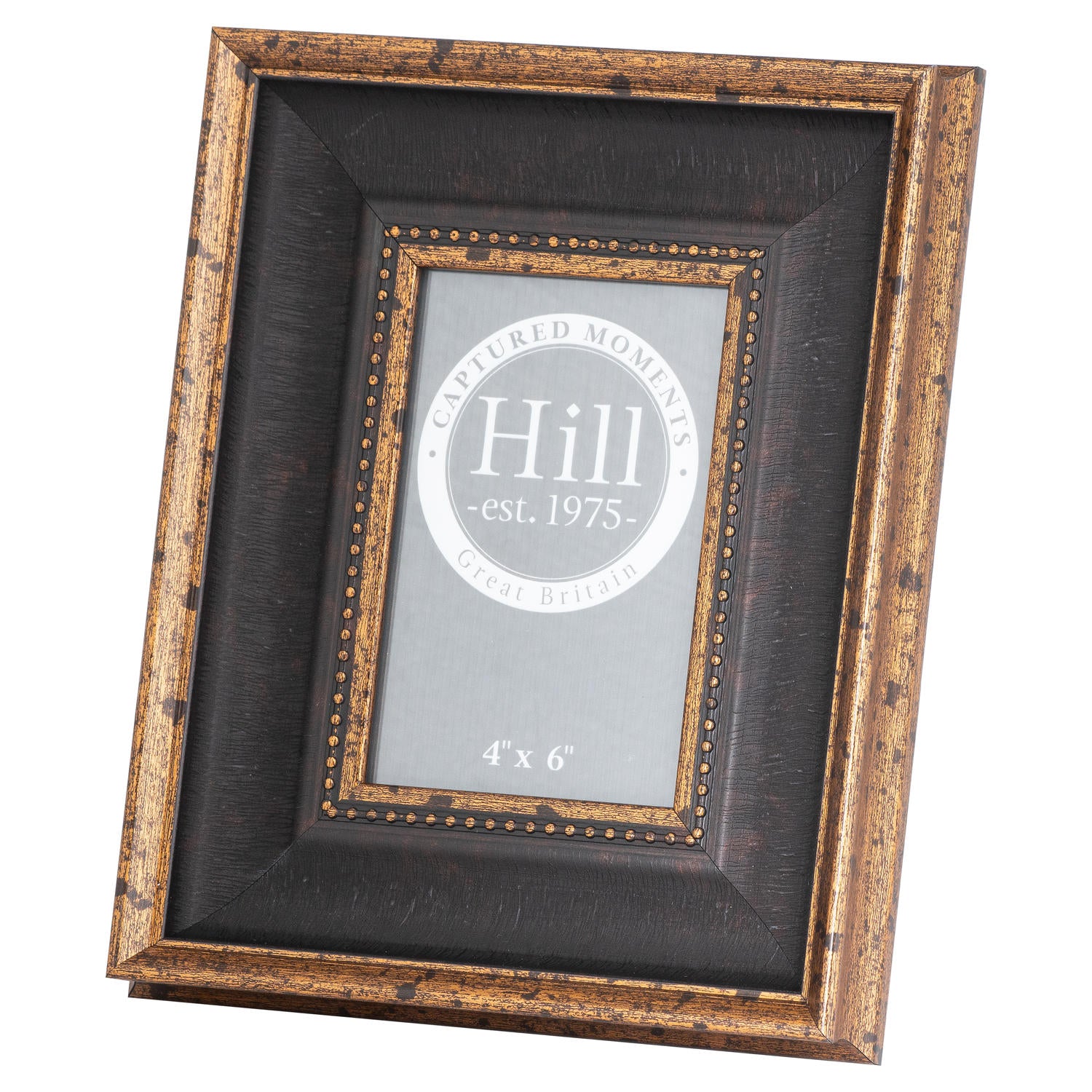 Black  Antique Gold Beaded Photo Frame - 4 x 6 inch