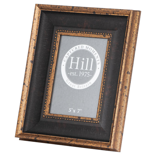 Black And Antique Gold Beaded Photo Frame - 5 x 7 inch