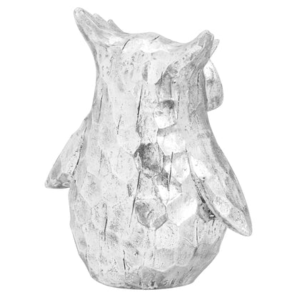 Olive The Silver Ceramic Owl - Large