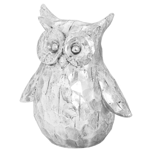 Olive The Silver Ceramic Owl - Large