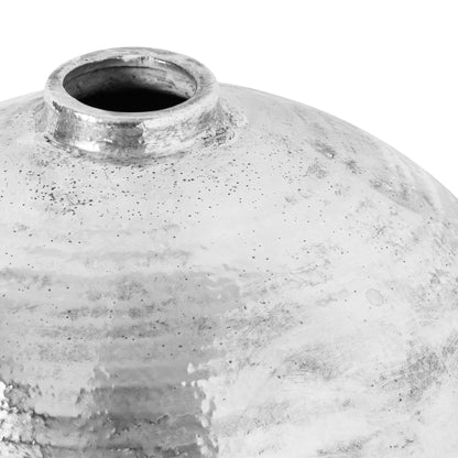 Tall Hammered Silver Astral Vase