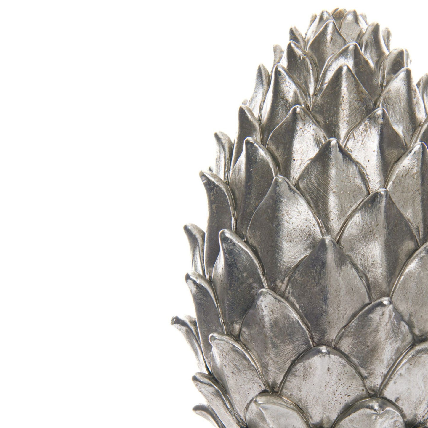 Tall Silver Pinecone Finial - Large