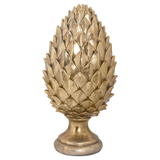 Tall Gold Pinecone Finial - Large