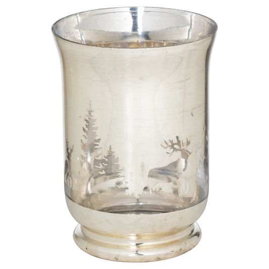 The Noel Collection Silver Forest Candle Holder - Large