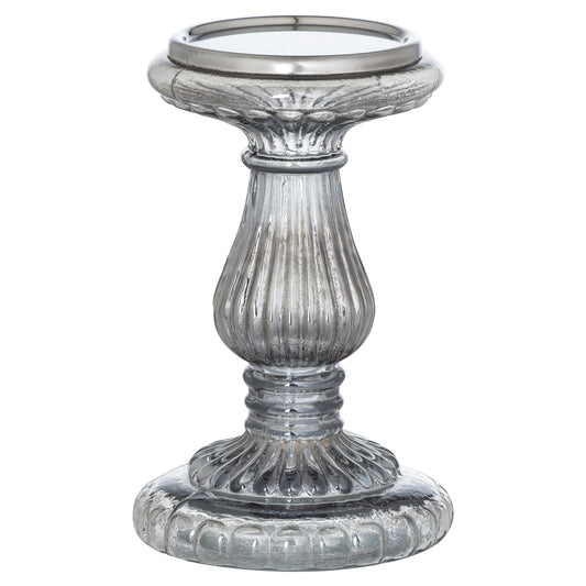 Smoked Midnight Candle Pillar - Small