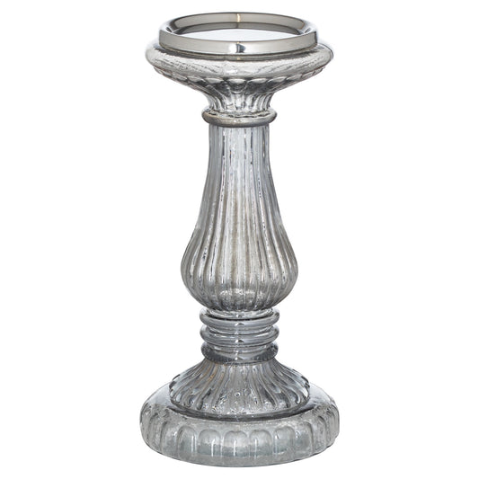 Smoked Midnight Candle Pillar - Medium