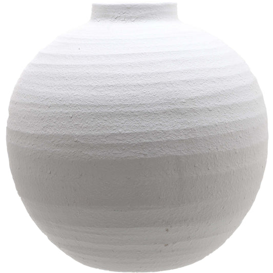 Tiber Matt White Ceramic Vase - Large