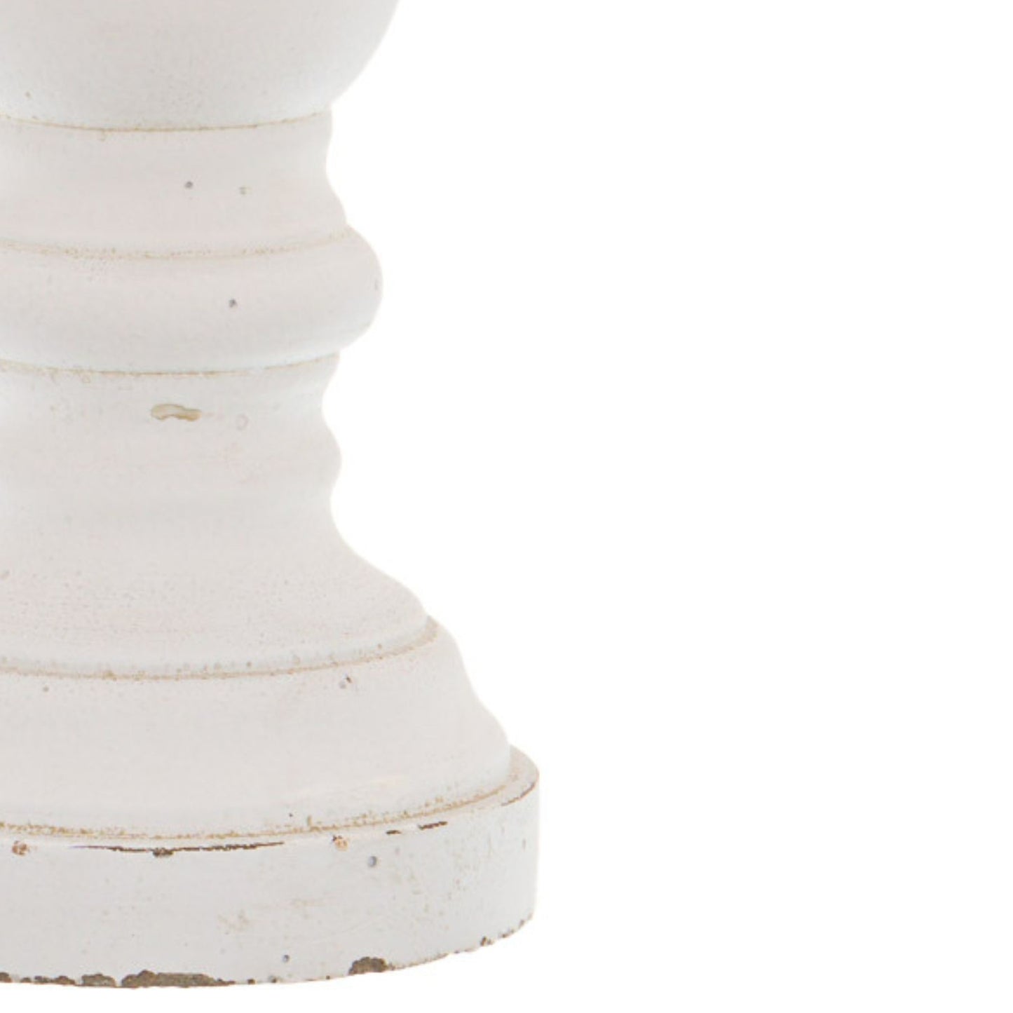 Matt White Ceramic Column Candle Holder - Small
