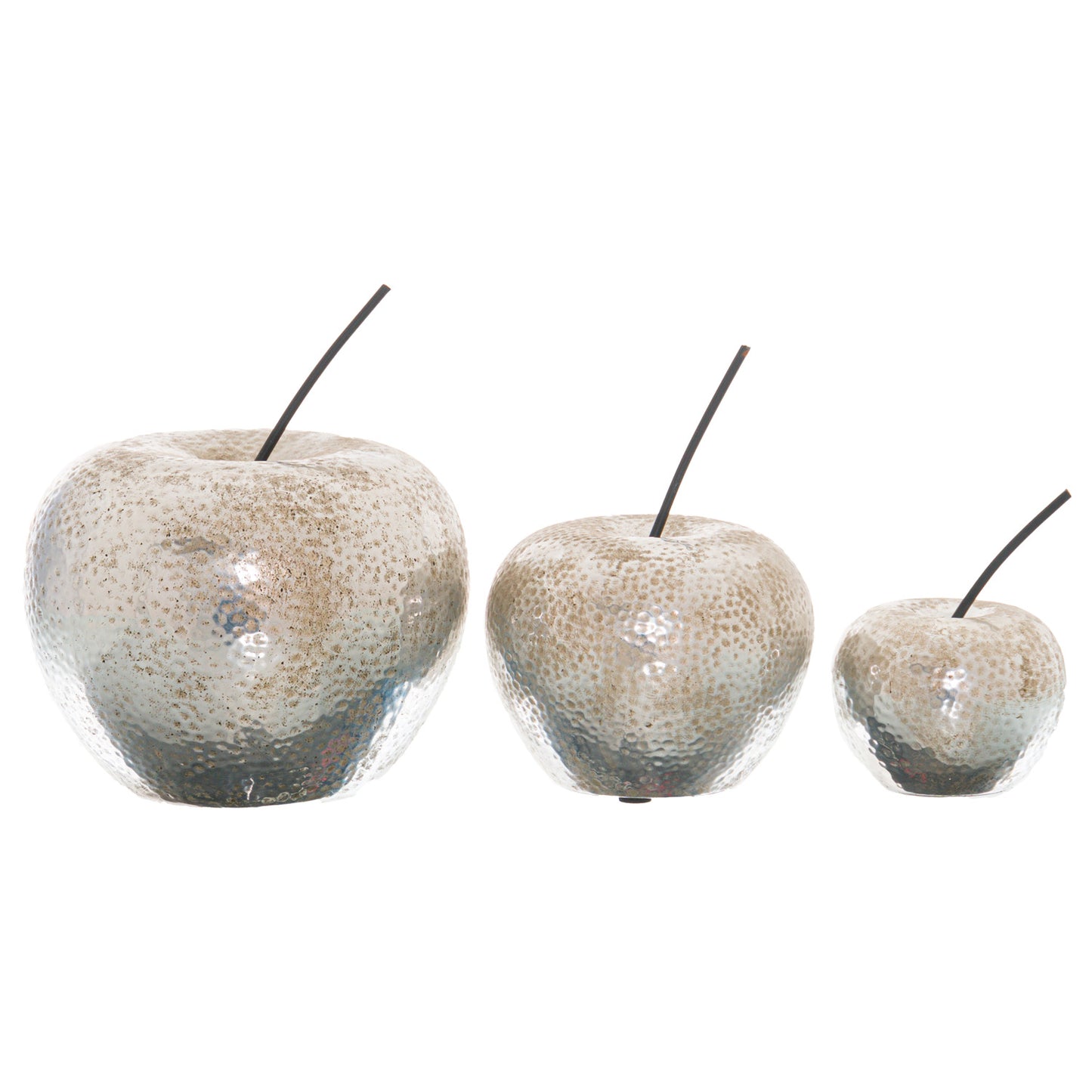 Silver Apple Ornament - Small