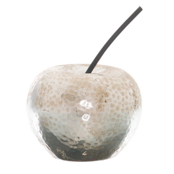Silver Apple Ornament - Small