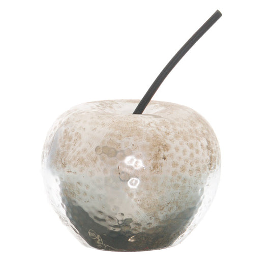 Silver Apple Ornament - Small