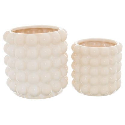 Seville Collection Cream Bubble Planter - Large