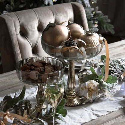 Fluted Glass Display Bowl - Medium