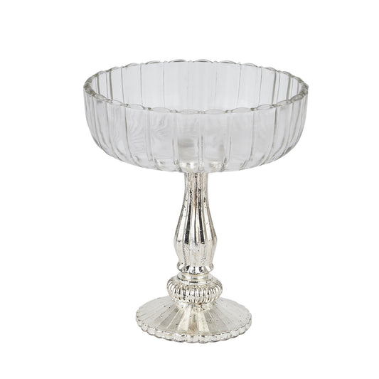 Fluted Glass Display Bowl - Medium