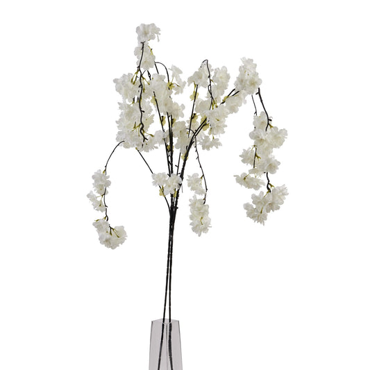White Cherry Blossom Stem - Large