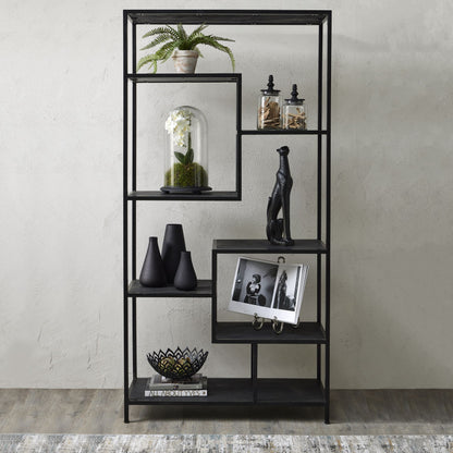 Black Multi Shelf Unit - Large