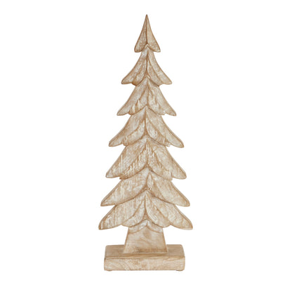 Carved Wood Christmas Tree - Large