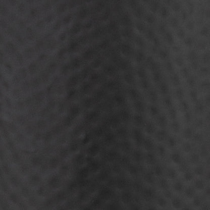 Matt Black Hammered Vase With Lid - Large