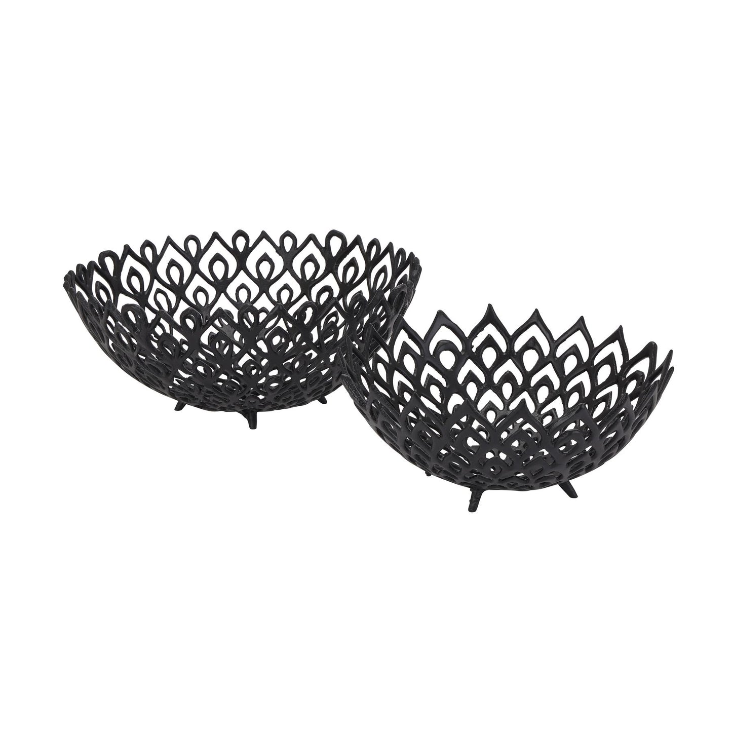 Black Cast Lattice Bowl - Large