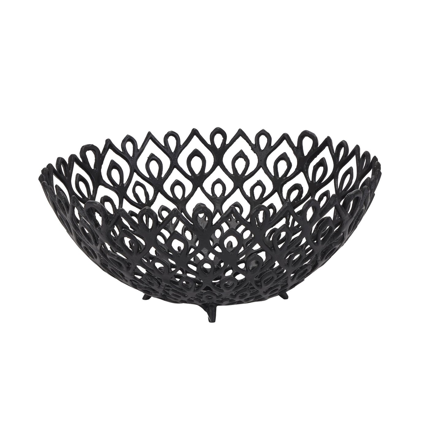 Black Cast Lattice Bowl - Large