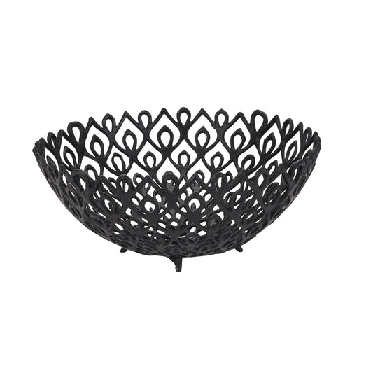 Black Cast Lattice Bowl - Large