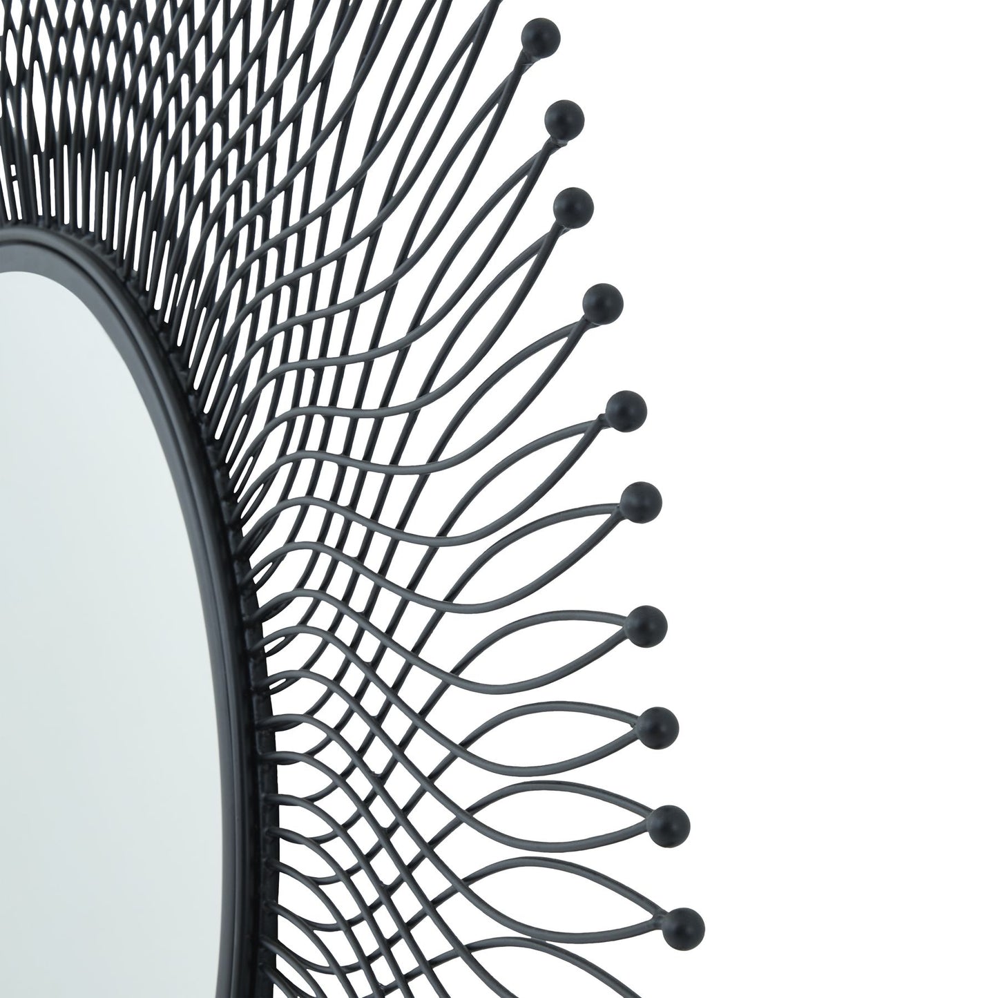 Rio Black Wire Mirror - Large