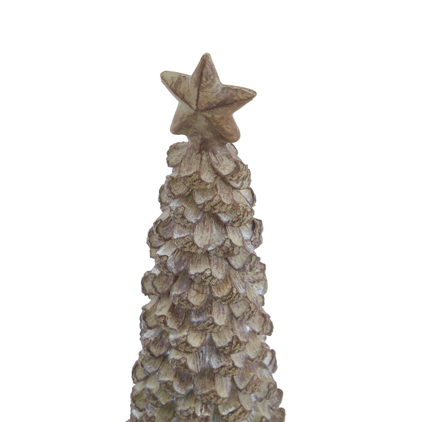 Beige Cedar Tree With Star - Medium
