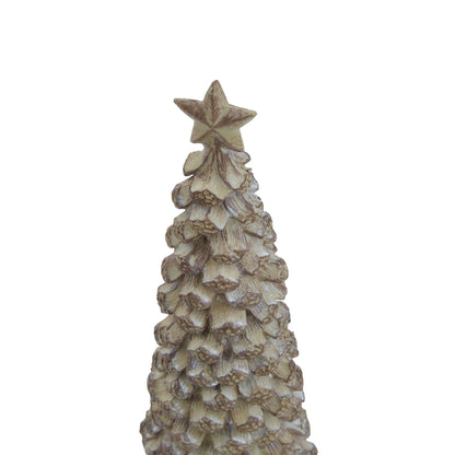 Beige Cedar Tree With Star - Small
