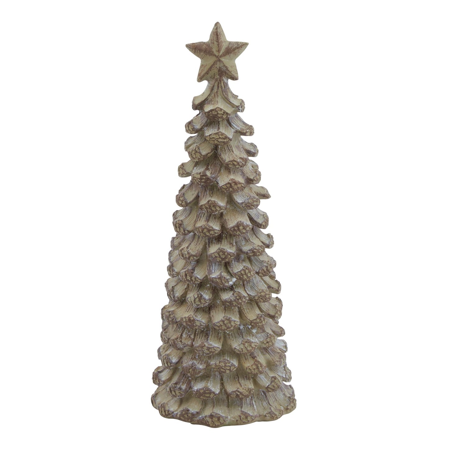 Beige Cedar Tree With Star - Small
