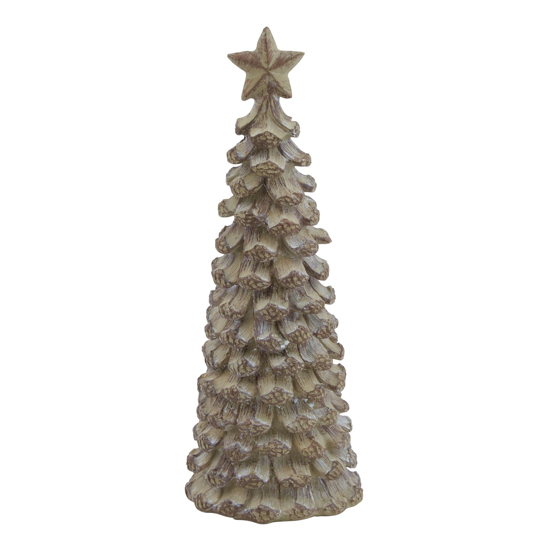 Beige Cedar Tree With Star - Small