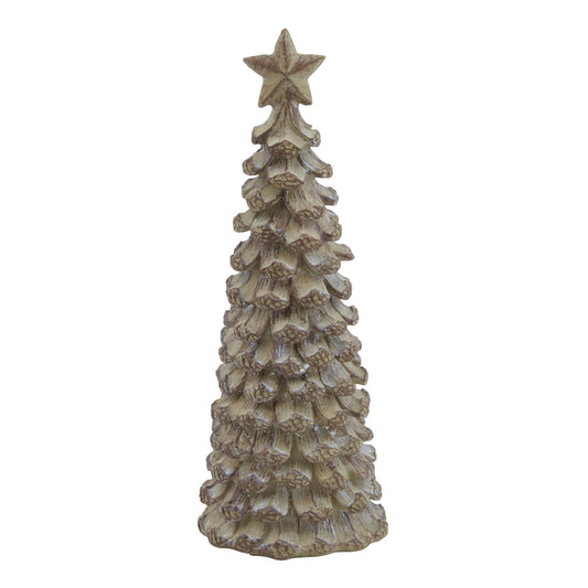 Beige Cedar Tree With Star - Small