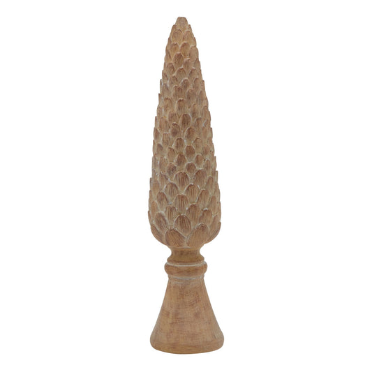 Pinecone Sculpture On Base - Large