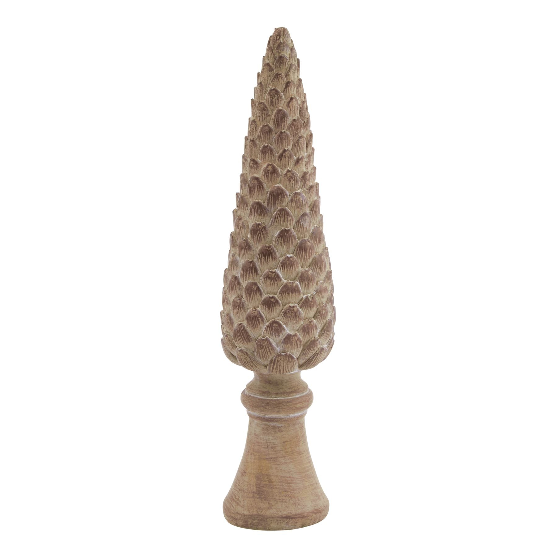 Pinecone Sculpture On Base - Medium
