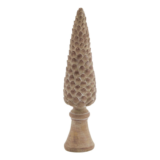 Pinecone Sculpture On Base - Medium