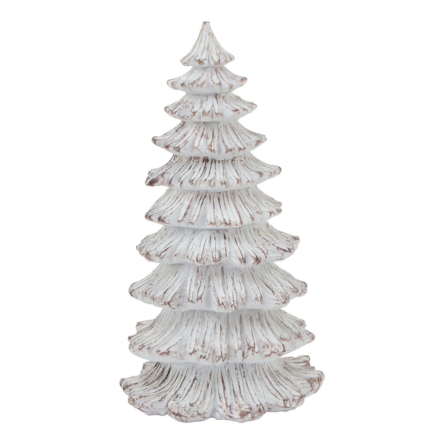 Snowy Fir Tree Sculpture - Medium