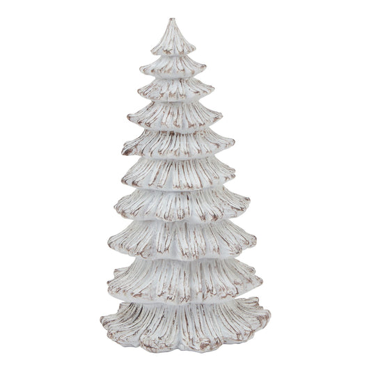 Snowy Fir Tree Sculpture - Medium