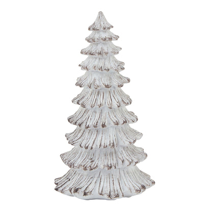 Snowy Fir Tree Sculpture - Small