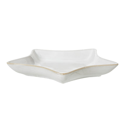 White Ceramic Star Dish - Medium