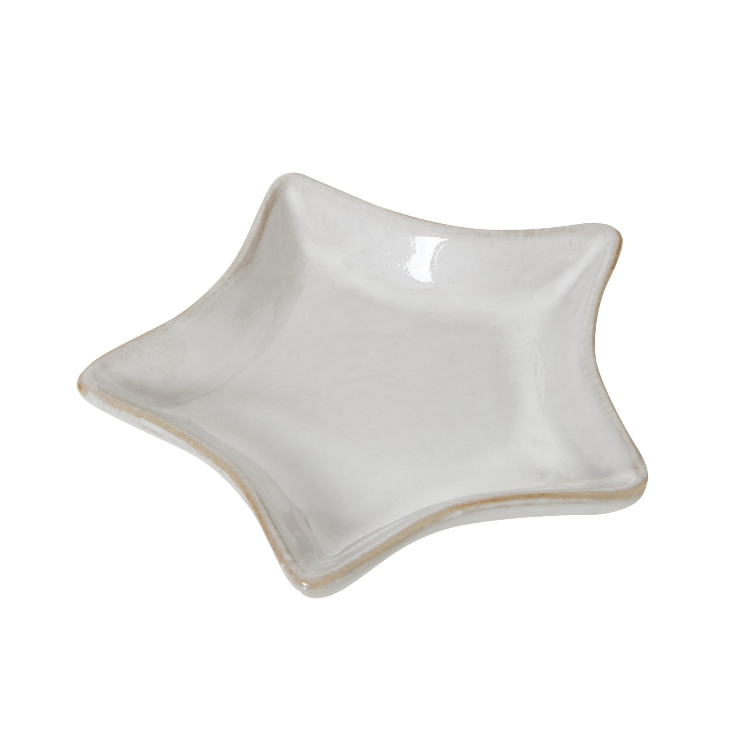 White Ceramic Star Dish - Small