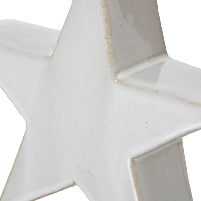 Ceramic Standing Star Decoration - Medium