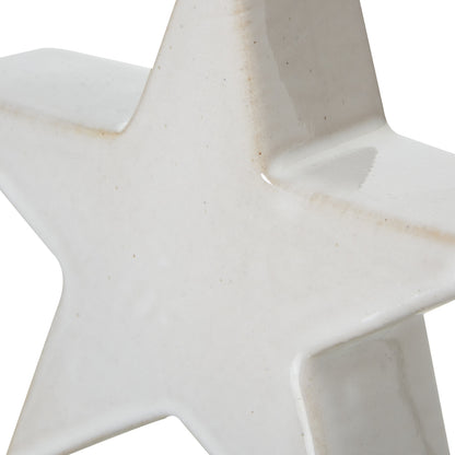Ceramic Standing Star Decoration - Small