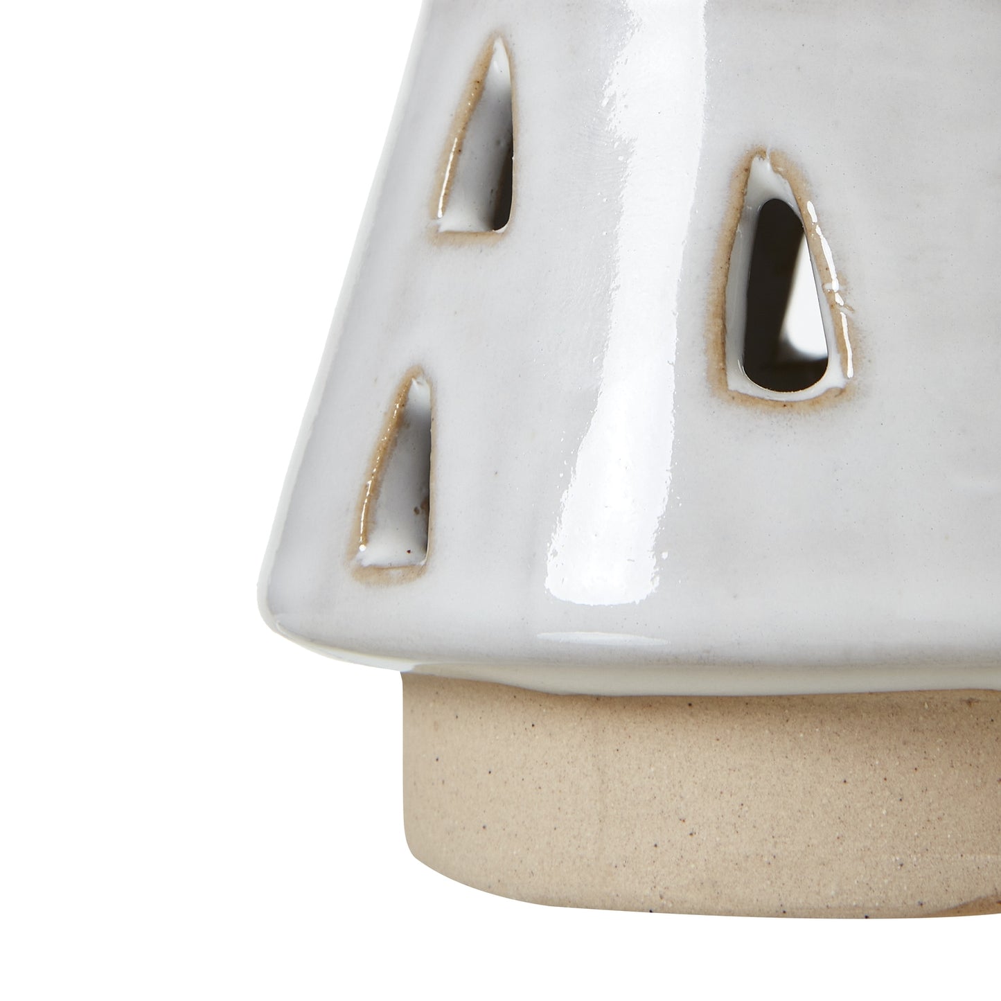 White Ceramic Cut-Out Tree With LED Lights - Small