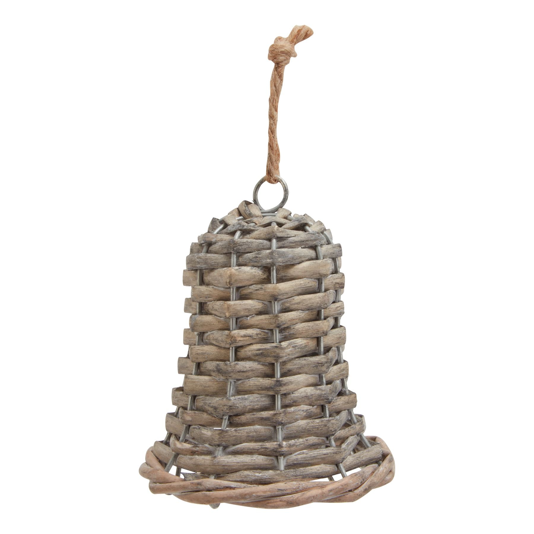 The Noel Collection Wicker Bell Decoration - Small
