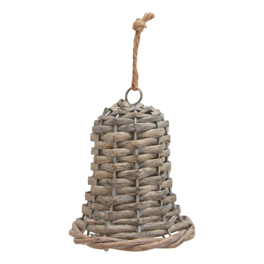 The Noel Collection Wicker Bell Decoration - Small