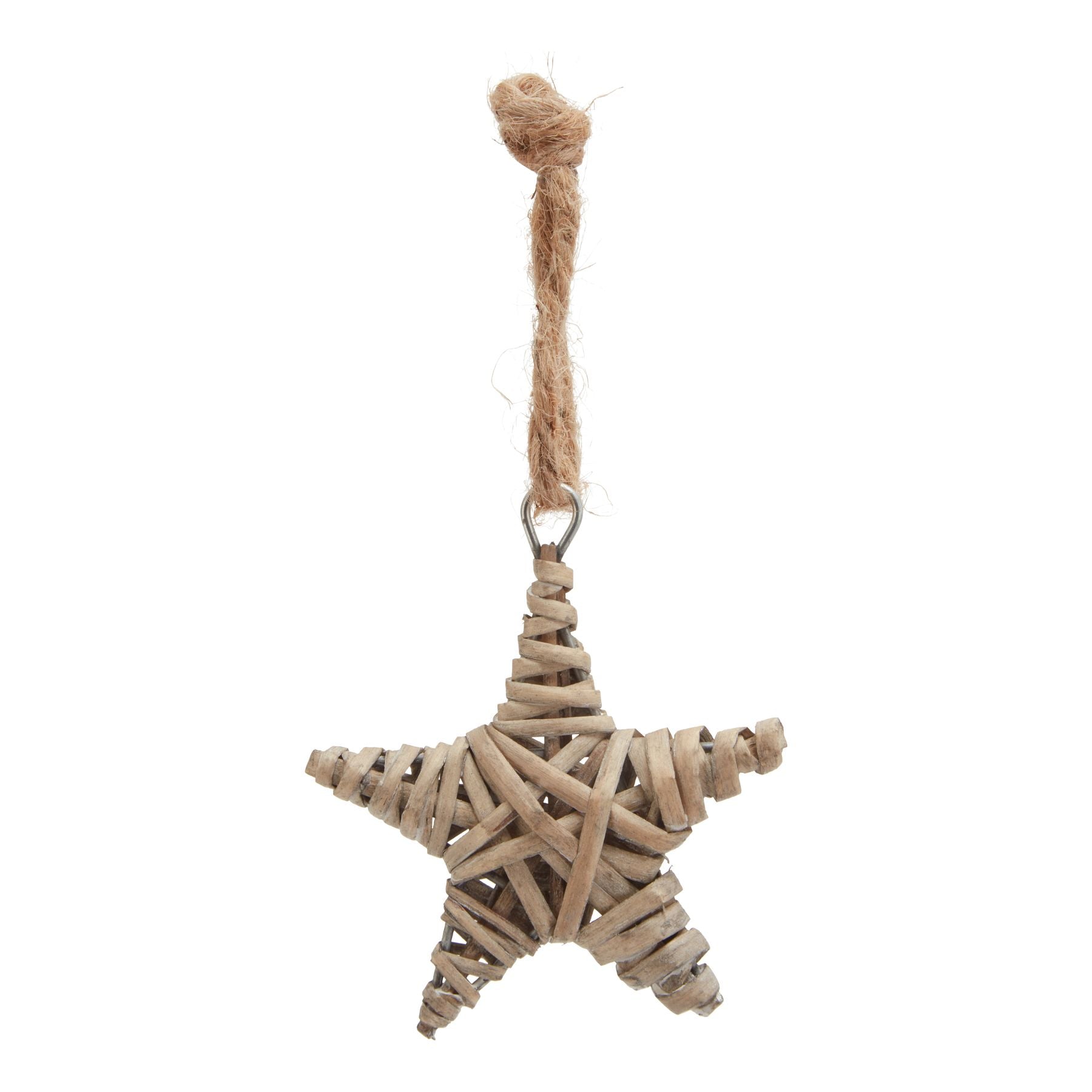 The Noel Collection Wicker Star Decoration - Small