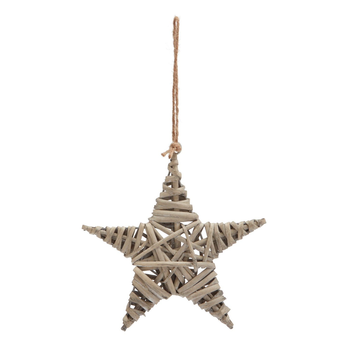 The Noel Collection Wicker Star Decoration - Medium