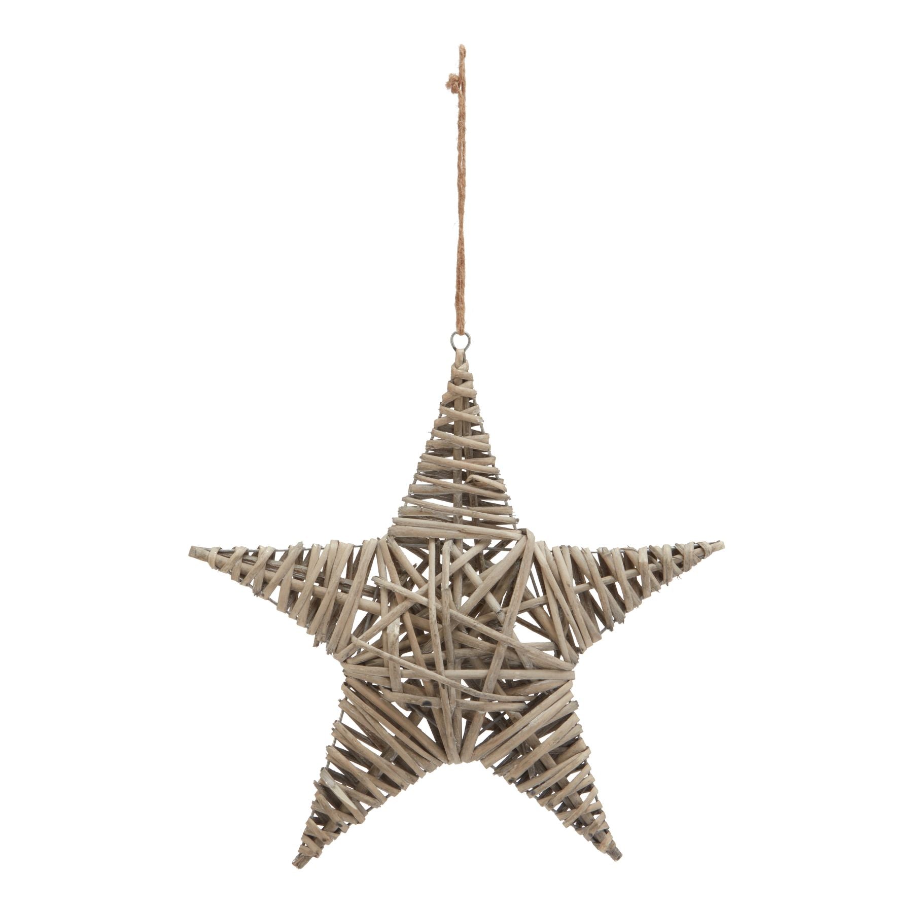 The Noel Collection Wicker Star Decoration - Large