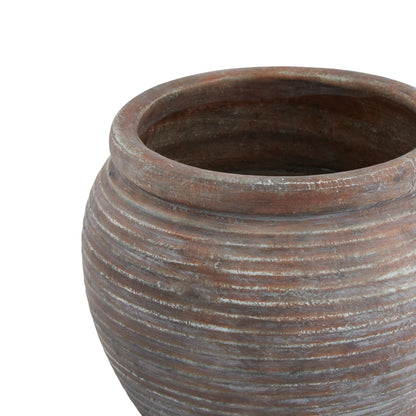 Siena Brown Rimmed Plant Pot